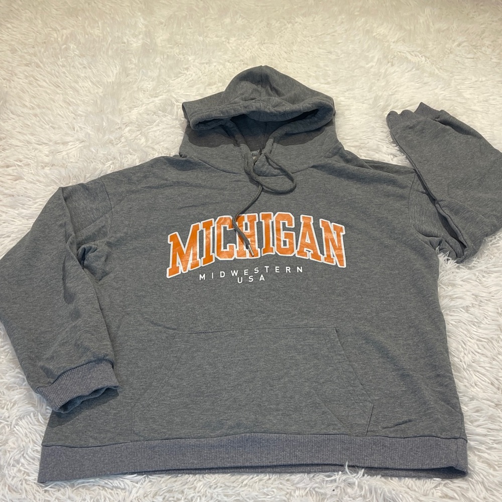 Gray Michigan Hoodie for Men SIZE SMALL
